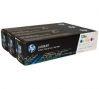 3 cartucce toner originali CMY (Rainbow-Kit)  HP No. 126A, CF341A