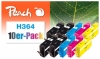 Peach pacchetto da 10 cartucce d'inchiostro compatibili con  HP No. 364, N9J73AE, SD534EE