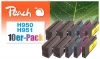 Peach 10er-Pack Tintenpatronen kompatibel zu  HP No. 950, No. 951, CN049A, CN050A, CN051A, CN052A