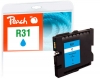 Peach rašalo kasetė, žalsvai mėlyna, suderinama su  Ricoh GC31C, 405689