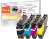 Peach Spar Pack Tintenpatronen kompatibel zu  Brother LC-421, LC-421VALP