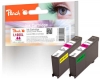 313864 - Peach dvigubas paketas, 2 rašalo kasetės su mikroschema, rausvai raudonos, suderinama su No. 100XLM*2, 14N1070E, 14N1094 Lexmark